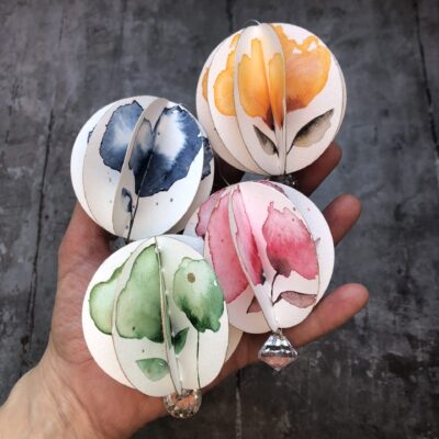 Dekoophæng akvarel - flere farver