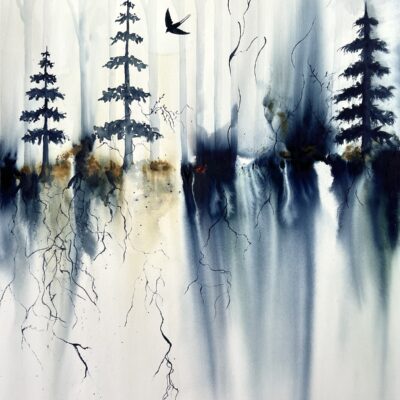 Deep blue forest - 50x70 cm.